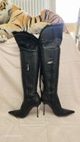 Loriblu Overknee Leder Stiefel Gr. 35 – 10cm Stiletto – Fell