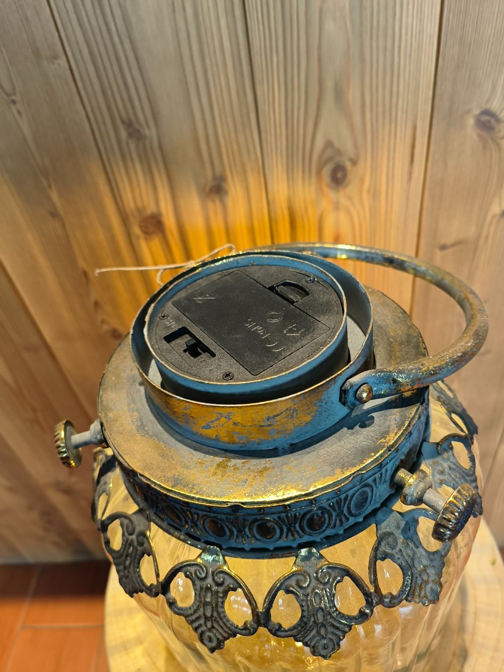 Lampadari & plafoniere: Glaslampe mit Metallaufsatz – Nuovo (secondo la descrizione) da Willisau venduto da wil_p76c 1