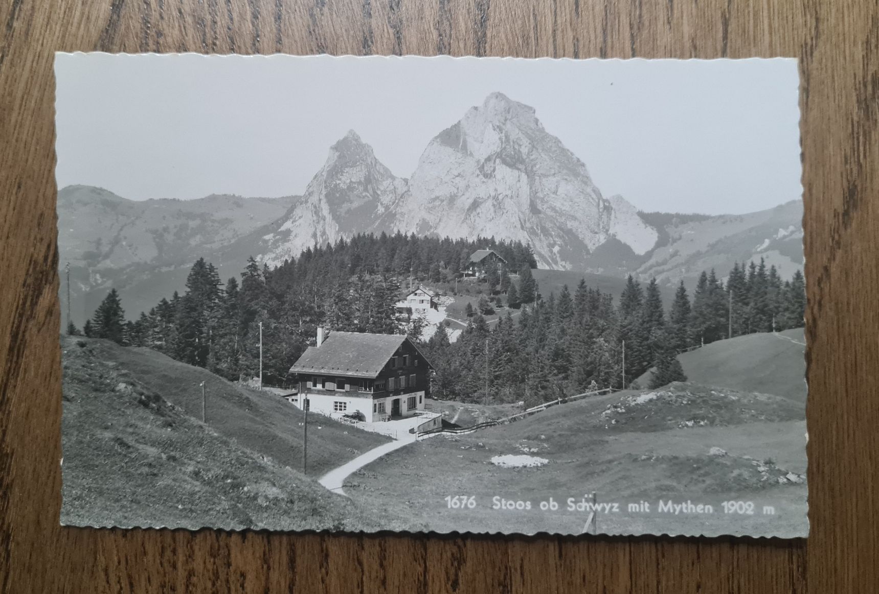 Cartoline postali: Stoos ob Schwyz mit Mythen – Usato da Ebikon venduto da Donar50