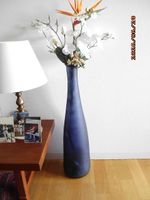 Blaue Bodenvase