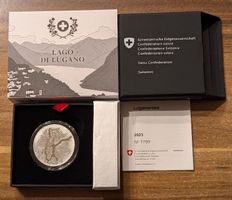 20 Franken 2025 pp Silber Lago di Lugano Box