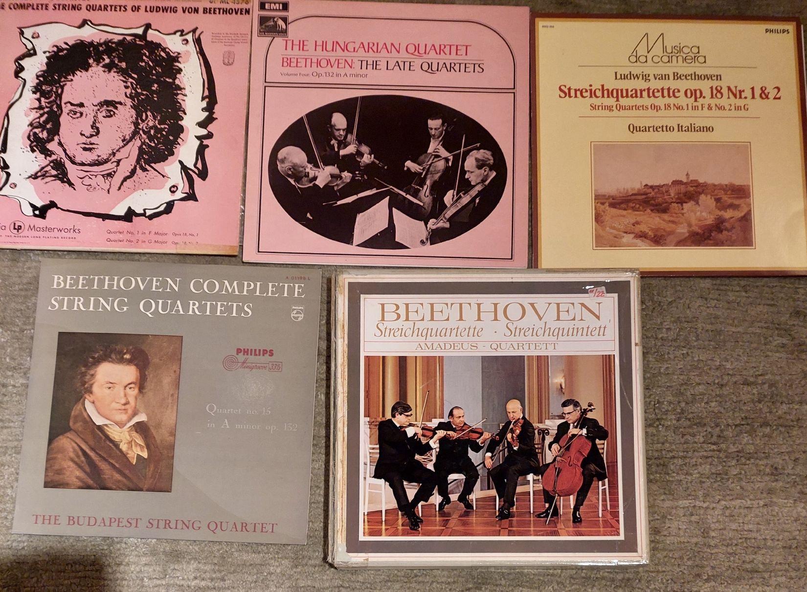 Dischi in vinile: 20 LpS mit Streichquartetten von Beethoven – Usato da Zürich venduto da Cortin