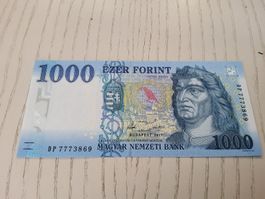 Ungarische 1000 Forint Banknote Matthias Corvinus 2017
