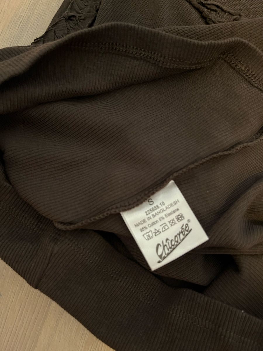 Tops: Top mit Rüschen dunkelbraun S neu – Neu (gemäss Beschreibung) aus Birrwil von vanyboo 4