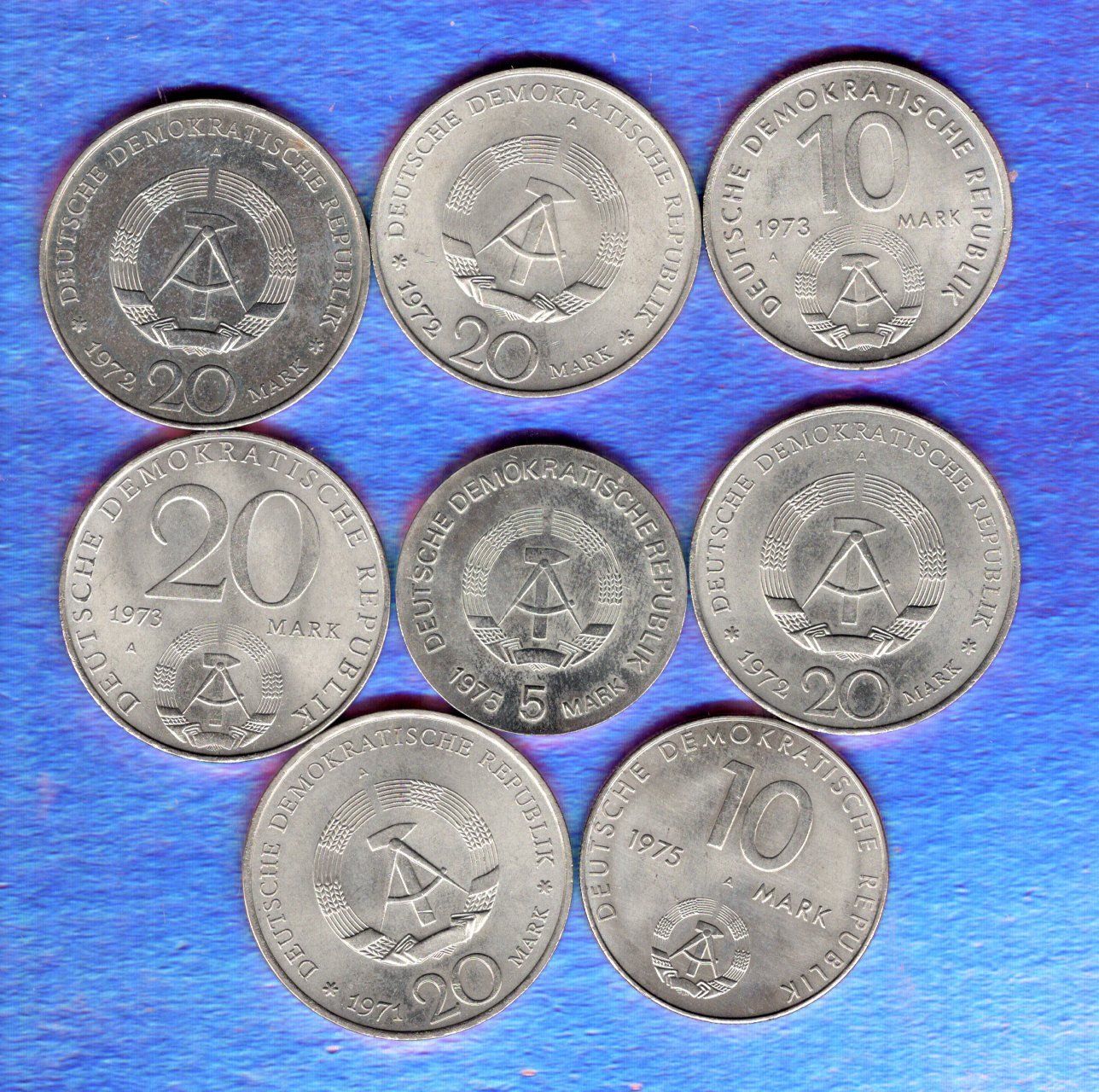 Tutti le monete: Germany coins 8 stück nice lot – Usato da Leibstadt venduto da baroc333 1