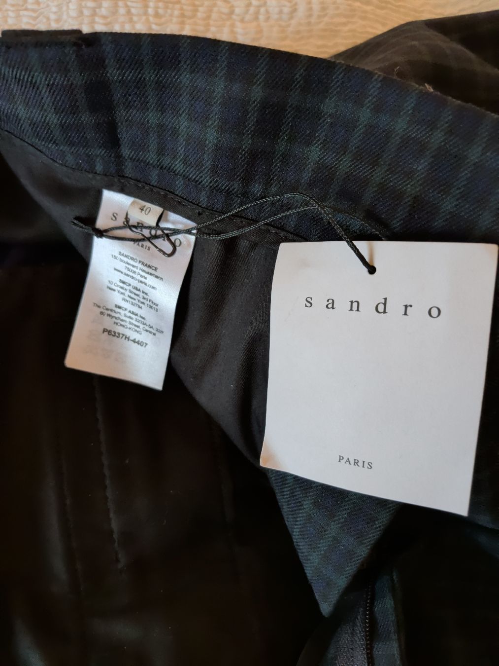Sandro Pantaloni: Sandro Hose, kariert, Grösse 40. – Nuovo (secondo la descrizione) da Bern venduto da mariomarti 5