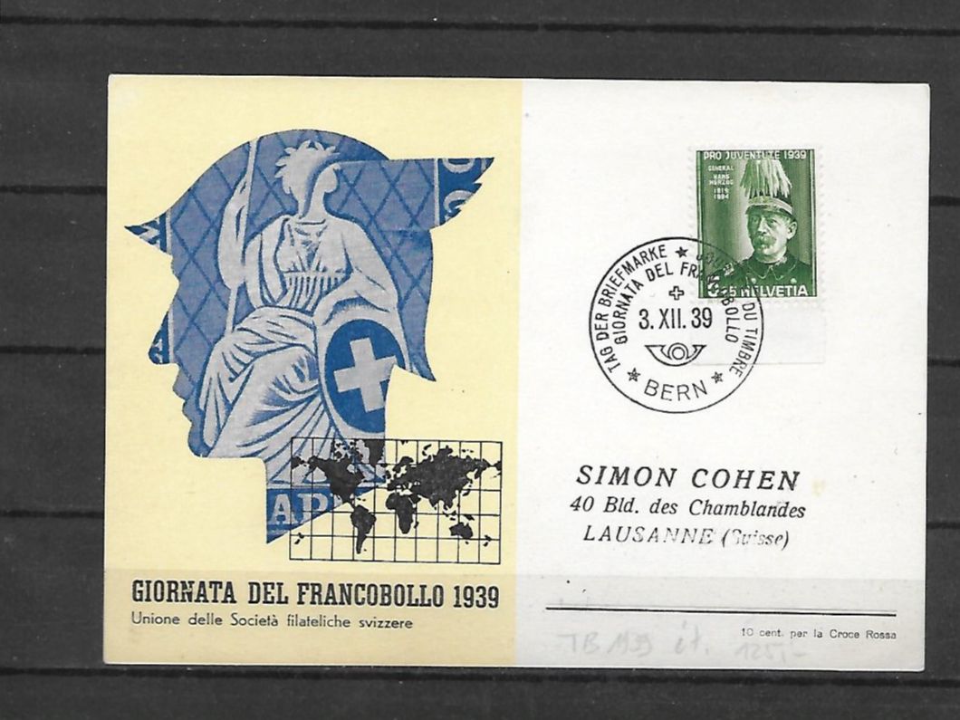 Tutti i francobolli: TB 1939 it. Kat: CHF 125.- – Usato da Basel venduto da Ilp