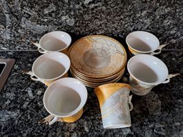 Verkaufe 6 Espresso Tassen mit Unterteller