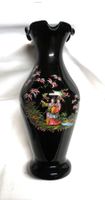 Vase Glasvase asiatisches Motiv Japan China Asiatika