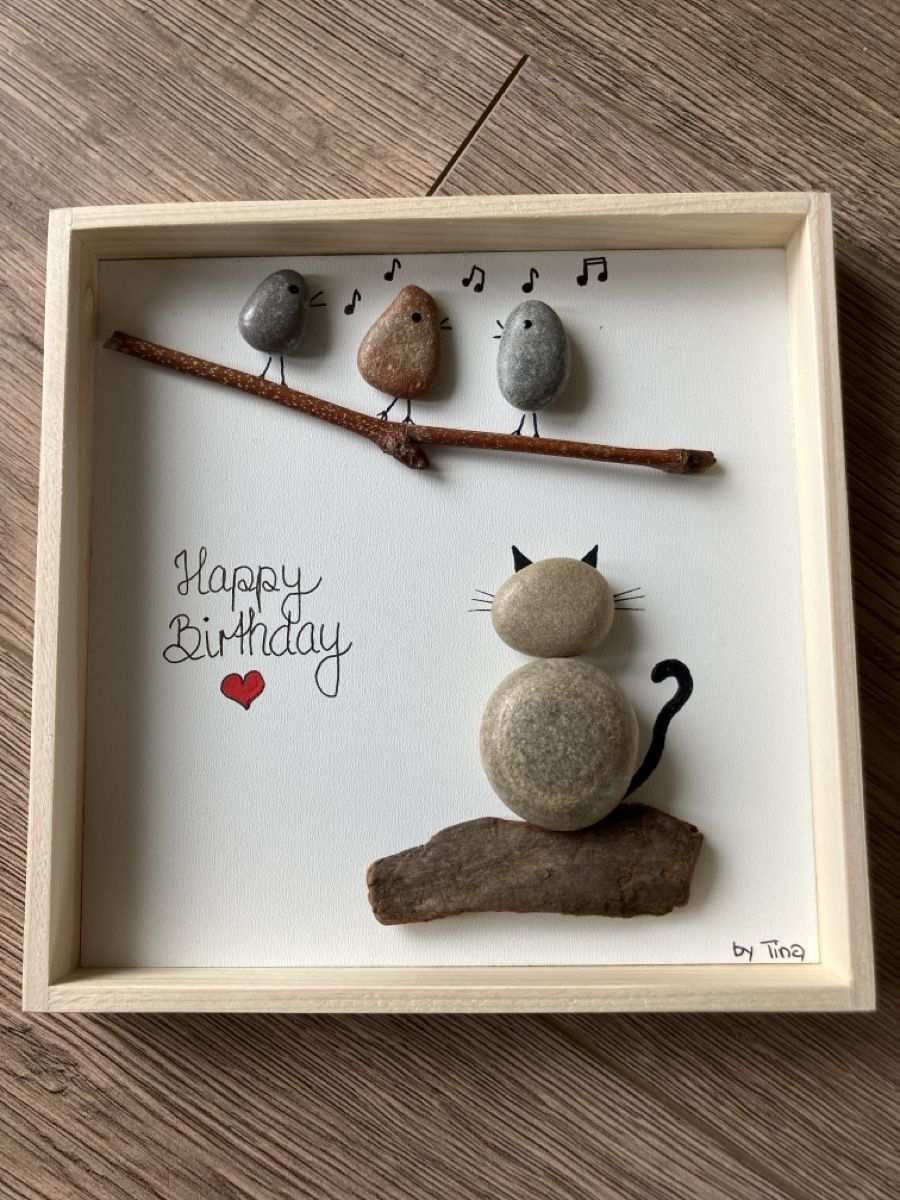 Poster & Bilder: Steinbild happy Birthday  – Neu und originalverpackt aus Reitnau von Juda65