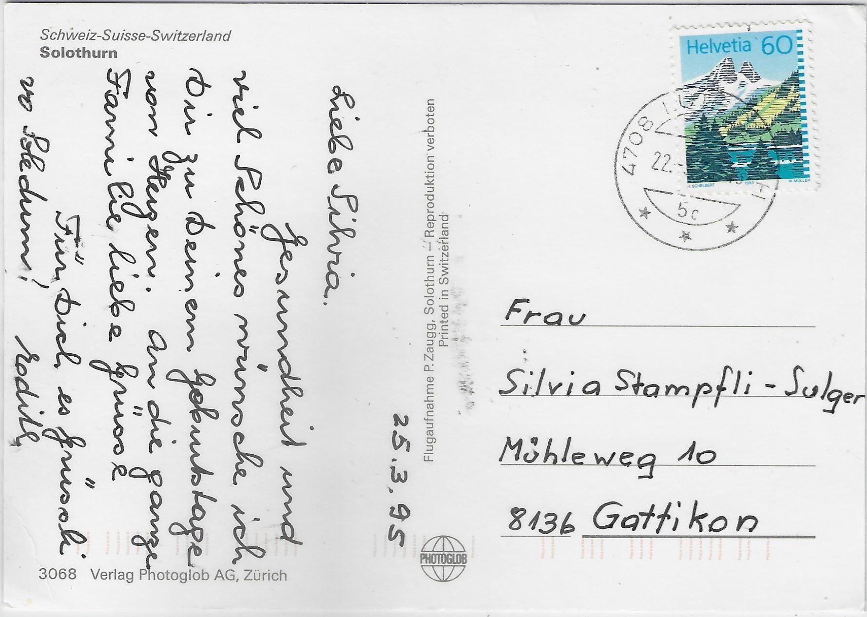 Cartoline postali: Flugaufnahme Stadt Solothurn – Usato da Ettingen venduto da Kartenplanet 1