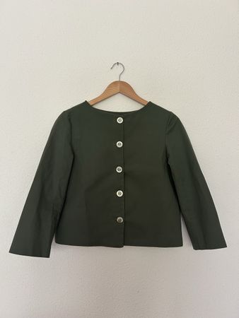 Veste Pezeculiar kaki, vintage chic - Taille S/M comme neuf!