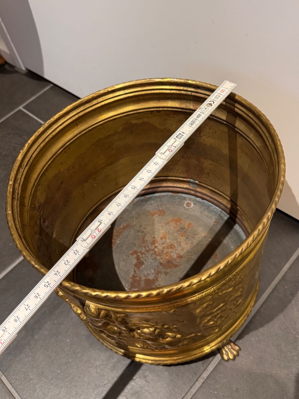 Vasi per fiori: Wunderschöner antiker Übertopf Jugendstil Gold Engel – Usato da Rothrist venduto da Fondgruebe 7