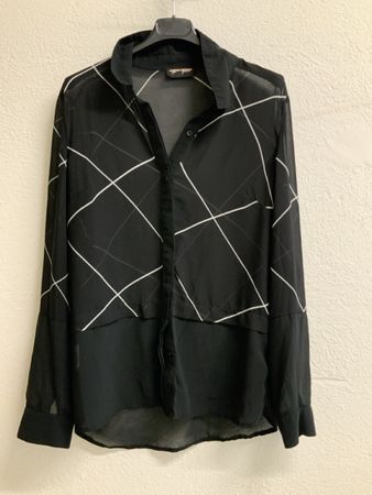 Tout à Tout Femme Hemd Schwarz Weiss Grösse L