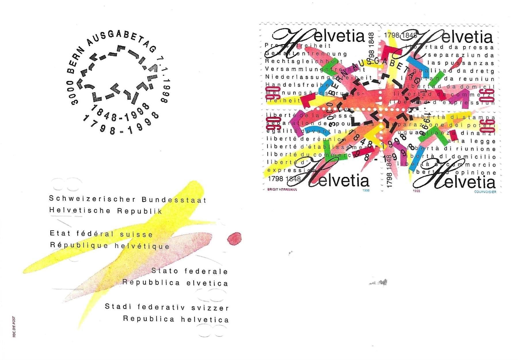 Tutti i francobolli: FDC  Viererblock 1998 – Usato da Koblenz venduto da Himmelsreiter