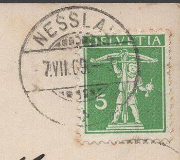 Cartoline postali: Nesslau  mit  Dicken  1909 – Usato da Aarau venduto da kufi44 2