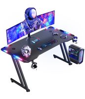 + 120 cm HLONONE Gaming Schreibtisch LED Gamer