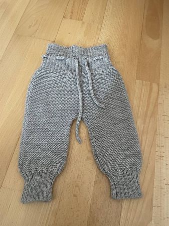 Weiche Baby Hose 56 aus Alpaka Wolle
