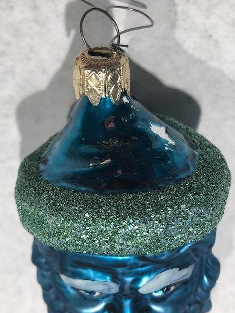 Alle Dekorationen: Blauer Weihnachts-Mann-Kopf mit Glitter – Gebraucht aus Gossau/ZH von amazonas66 2