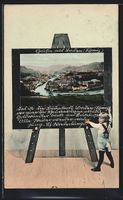 Grusskarten-AK Baden, Ortsansicht auf ei