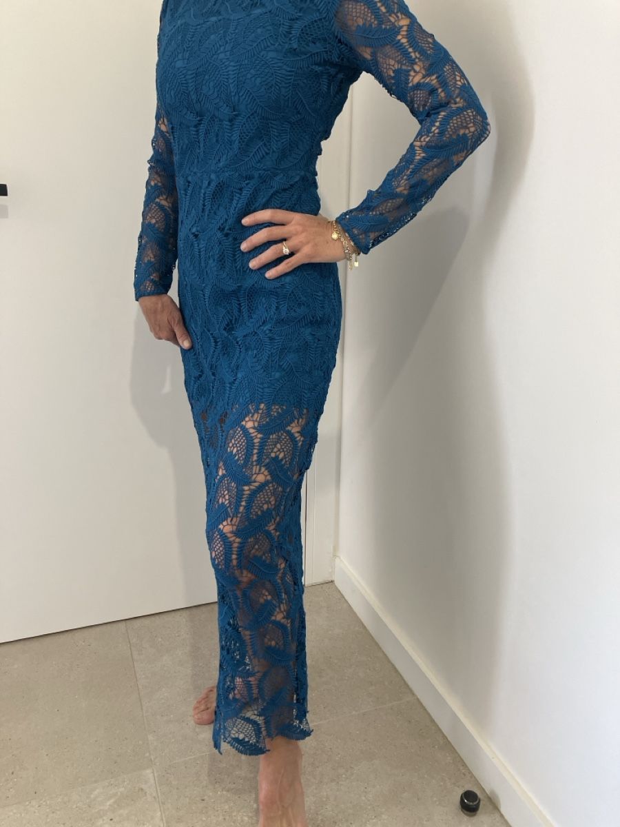 Vestiti: Elegantes, blaues Maxikleid mit Spitze, Grösse 38 – Nuovo (secondo la descrizione) da Muralto venduto da jac_hkz5 1