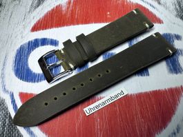 22mm Handmade Vintage Leder Uhrenarmband braun, oil wax