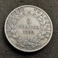 5 Francs Silber Frankreich 1852 A Napoleon