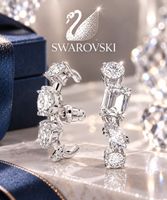 SWAROVSKI OHRRINGE OHRSTECKER GEMA SILBER FUNKELTRAUM
