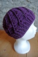 Rippchen-Beanie *purple SISSI* neu