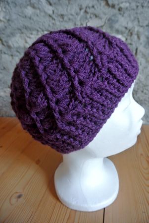 Rippchen-Beanie *purple SISSI* neu