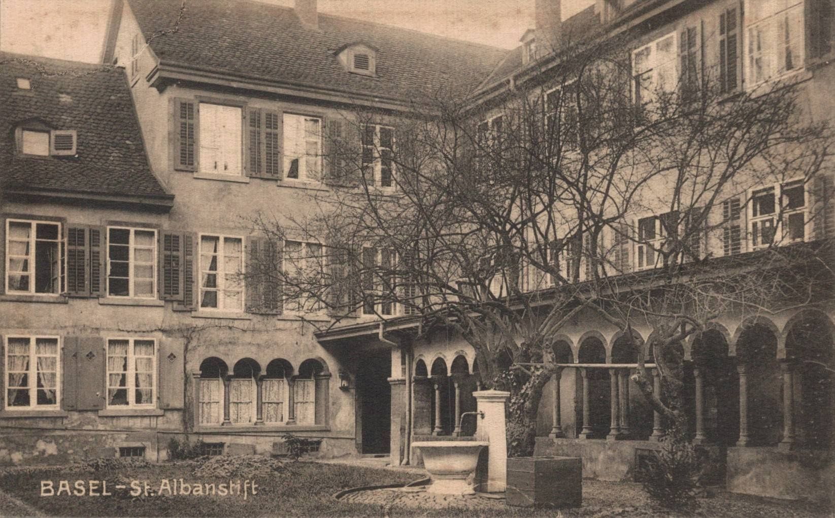 Cartoline postali: Alte Ansichtskarte: St. Albanstift Basel - ca. 1920 – Usato da Luzern venduto da Kartenansicht