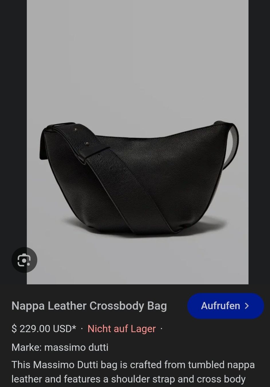 Massimo Dutti Borse da donna: Massimo Dutti Ledertasche, neu, Schwarz – Nuovo e nell'imballaggio originale da Seftigen venduto da G00 1