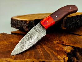 Geprüft! 1A Knife Faltenstahl DAMASCUS Damast Jagd Messer