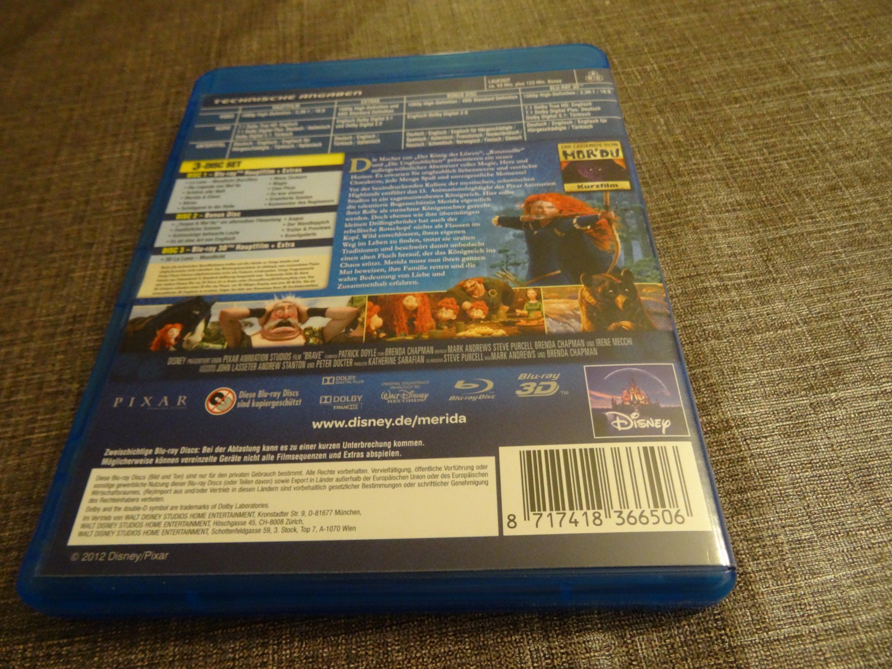 Tous les DVDs: Blu-ray Merida Legende der Highlands 2D + 3D – D'occasion à Olten par Disc-Verkauf 3