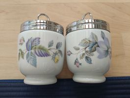 2er Set Egg Coddler gross, Royal Worcester, Fine Porcelain