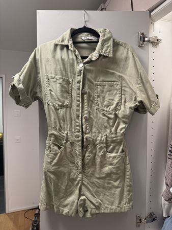 Zara Jumpsuit Khaki XS Sommer Overall Top Zustand!