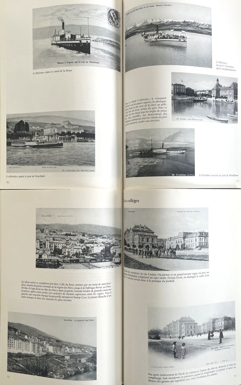 Ansichtskarten: 2 livres - Neuchâtel rétro et son lac, ses rives, ses ports – Gebraucht aus Savagnier von Ne2065 3