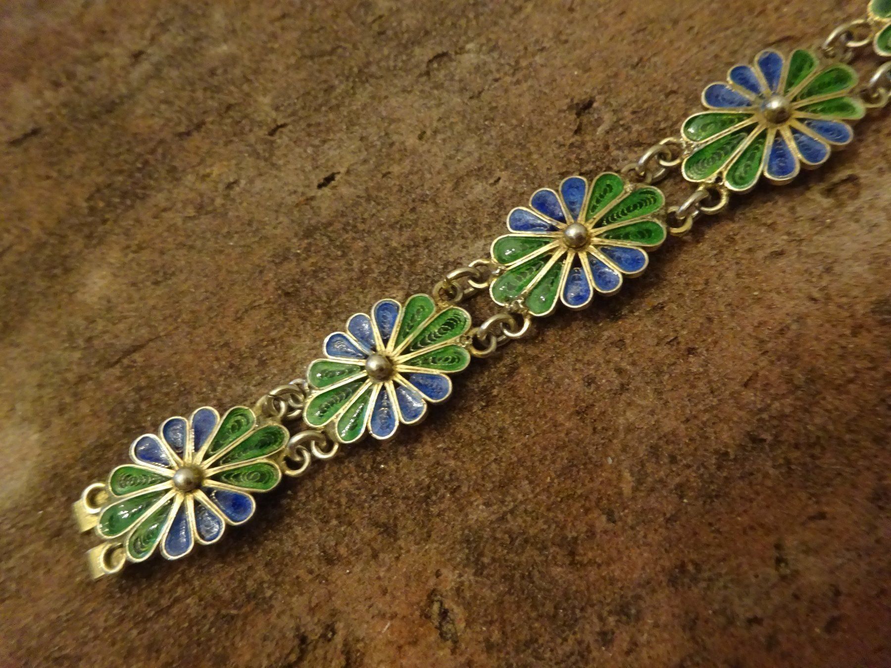 Bracciali & Braccialetti: Armband Filigran Cloisonné Silber – Usato da Esslingen venduto da FetteSchnecke 4