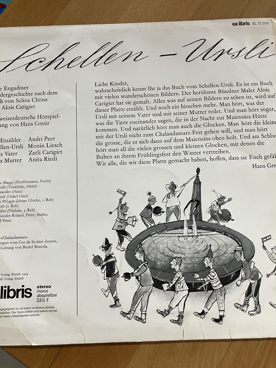 Dischi in vinile: LP Schellen Ursli – Usato da Biglen venduto da Maci2005 1