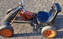 Go Kart mit Motorsäge modifiziert und Scheibenbremsen