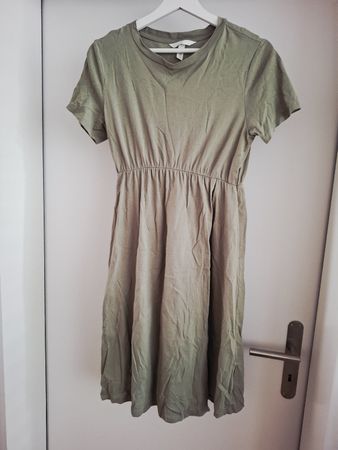 H&M Mama Kleid salbeigrün Gr. S