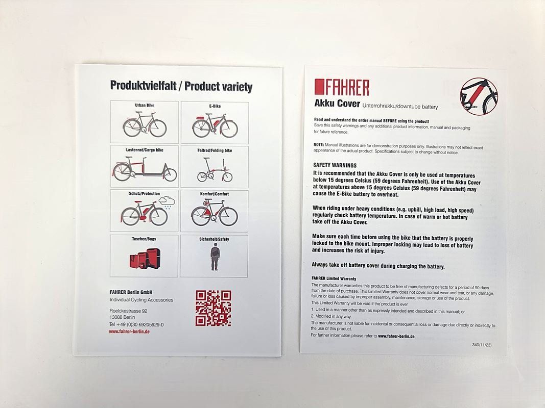 Cover & Protezioni schermo: E-Bike Akku Cover – Nuovo (secondo la descrizione) da Urtenen-Schönbühl venduto da Restwert_Schoenbuehl 3