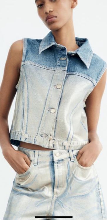 Gilet soie satin uni Gris Argent – -paris