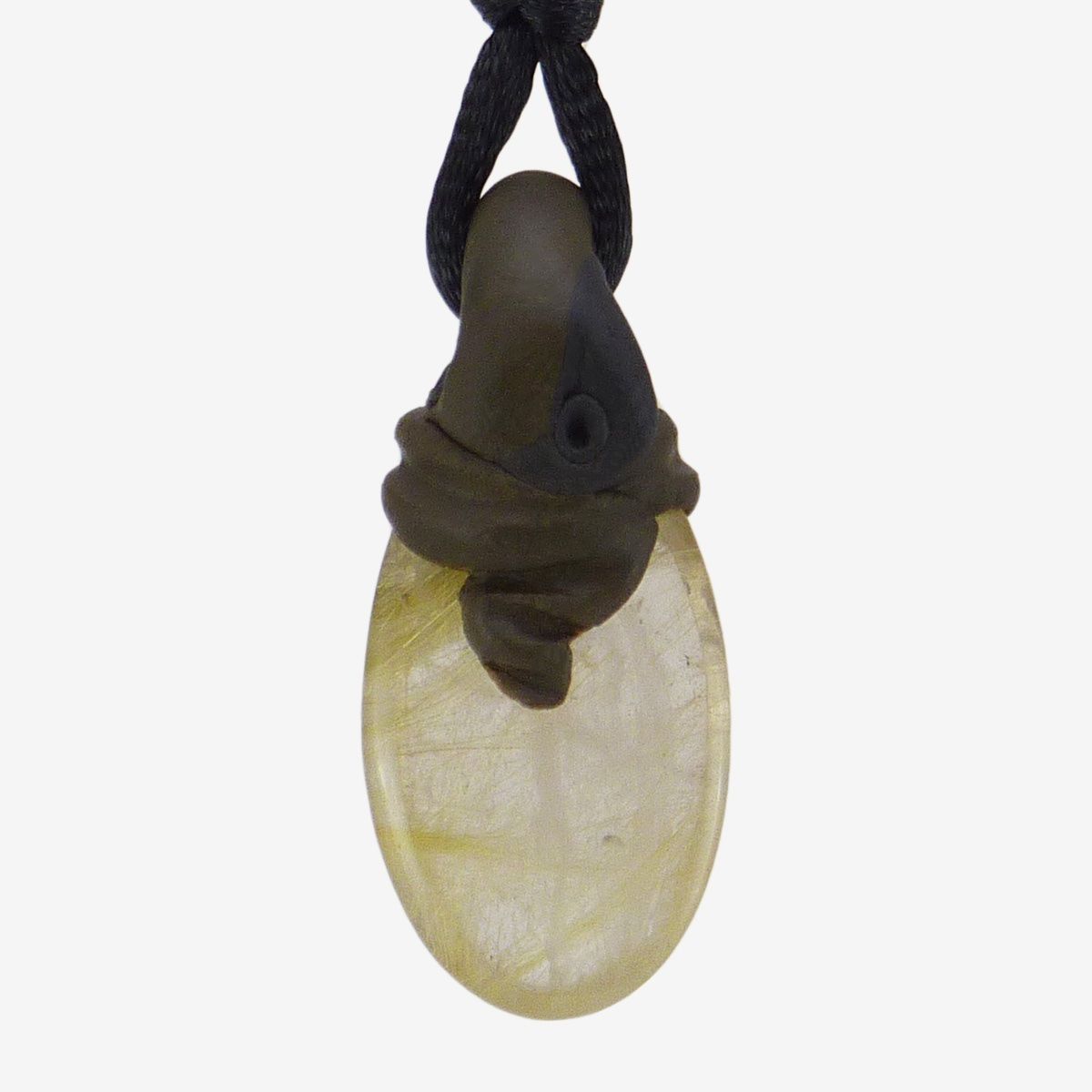 Mineralien & Heilsteine: Goldrutilquarz Steinanhänger mit Granat – Neu und originalverpackt aus Meilen von BYRD-Design 2