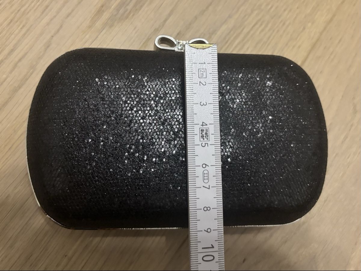Borse da donna: Elegante, schwarze Clutch mit Glitzer – Usato da Bubendorf venduto da mellusa 4