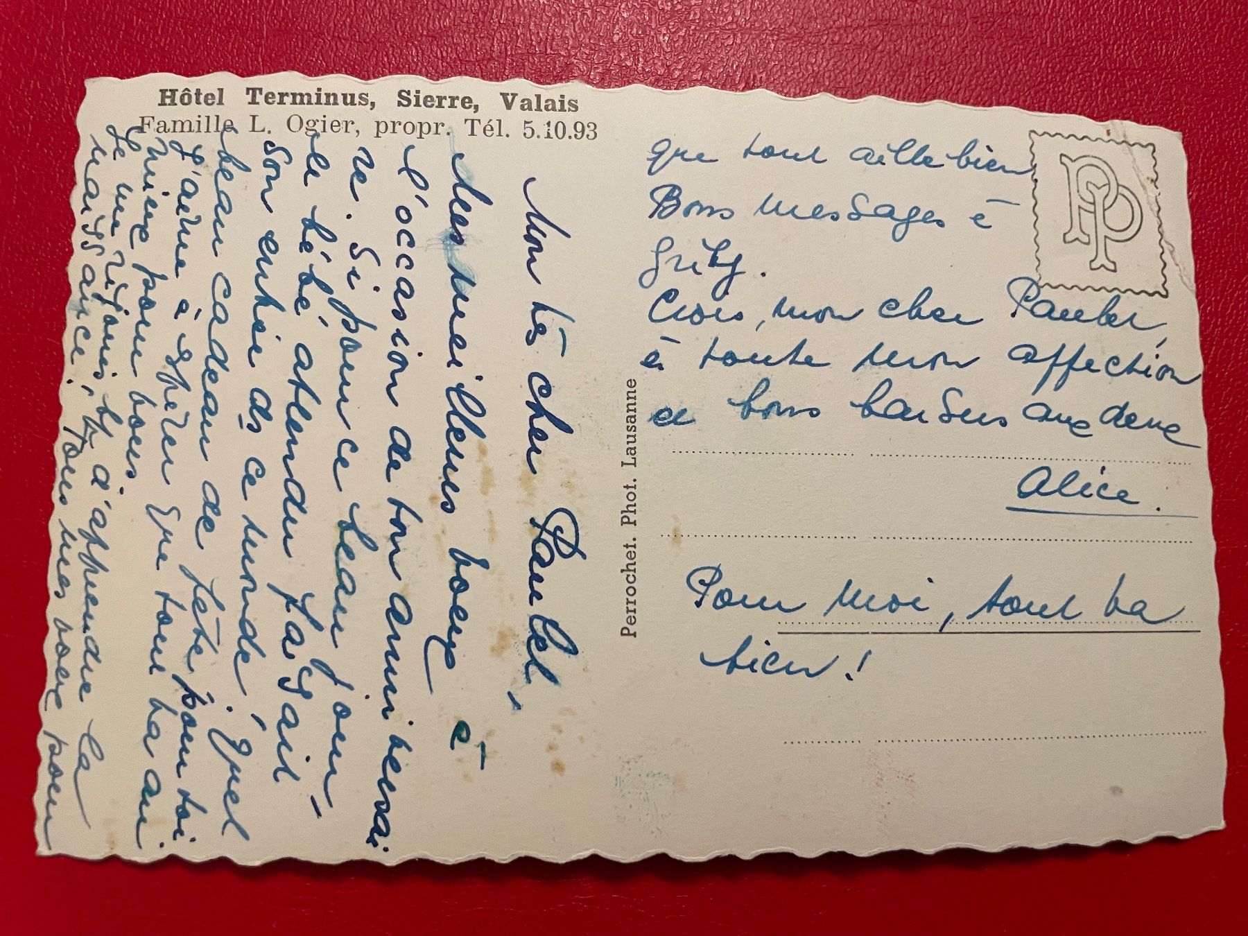 Cartoline postali: Sierre ; Hôtel Terminus – Usato da St-Légier-La Chiésaz venduto da Theo005 1