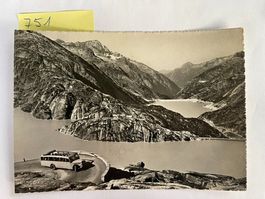 alte Ansichtskarte Grimselsee Bus, 1953