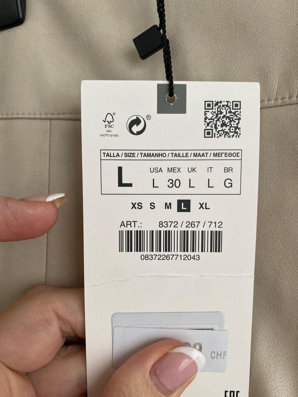 Gonne: Zara Skort Lederoptik, Beige, Grösse L, Neu mit Etikett – Nuovo e nell'imballaggio originale da Arbon venduto da MaritK 3