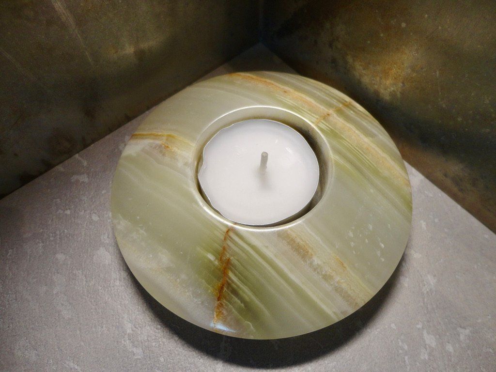 Pietre preziose: Windlicht Onyx Marmor – Nuovo (secondo la descrizione) da Biberist venduto da tl-schmuck 1