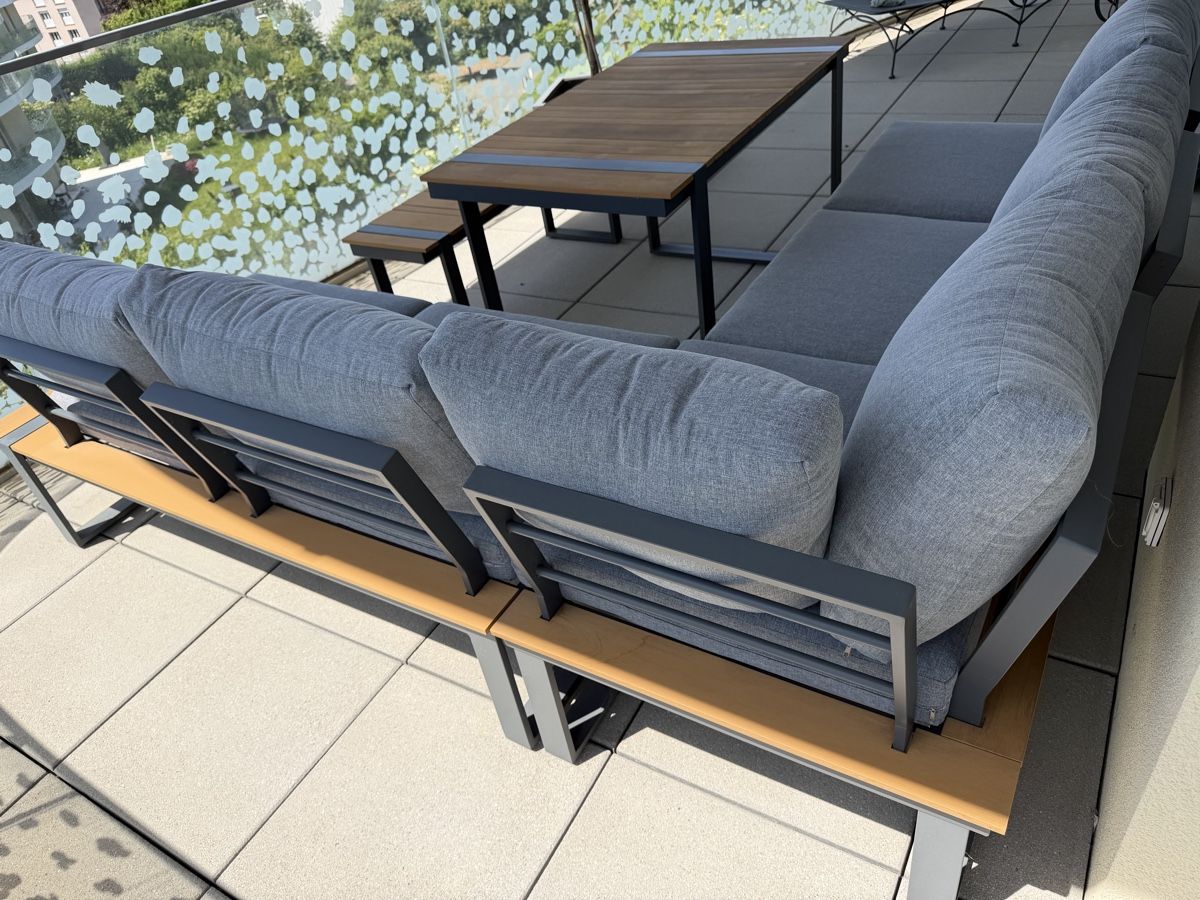 Divani: Balcony Lounge Set: Corner Sofa, Table, & Bench – Usato da La Tour-de-Peilz venduto da HOTMI00 5
